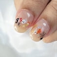thumbnail image 4 of Halloween Press On Nails 24 Pcs, Cute Spooky False Nails with Pumpkin Ghost Bat Web Designs, Medium Almond and Coffin Shapes Reusable Fake Nail Tips for Halloween Party, Women's Artificial Nails Set, 4 of 7