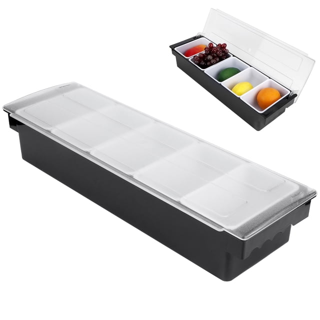 Spice Box Serving Set, Transparent Cover Portable Seasoning Rack Spice Pots, With Side Handles For Bars, Restaurants Coffee Shops, Hotels