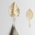 thumbnail image 2 of AEVXKHI 16PCS Rust Proof Leaf Shape Robe Key Holders, Metal Gold Tone Leave Shape Wall Hooks, Strong Load Bearing Leave Shape Single Hooks with Back Hole Design for Bathroom Kitchen, 2 of 9