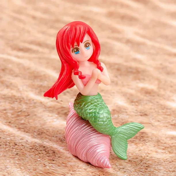 Mini linda concha de sirena, estatua pequeña, cola de ballena, delfín, modelo de castillo, adorno, artesanía, animales del océano para bebé, juguete de baño, regalos para niños