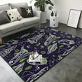 thumbnail image 3 of Area Rugs For Living Room Decor - green Space Pattern white Soft Anti Slip Throw Washable Rugs 5x7 For Bedroom, Indoor Carpet For Bedroom Living Room 80x58In, 3 of 7