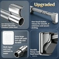 thumbnail image 4 of Mxdfafa 40-157inch Gray Telescopic Tension Curtain Rod - Heavy Duty No Drill Closet Rod for Hanging Clothes, Rust-Proof Carbon Steel Extendable Laundry Rod for Bathroom/Windows/Room Divider, 4 of 9