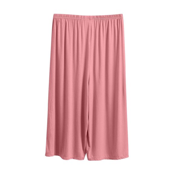FNFYFH Women Modal Capri Pants Plus Size Soft Pajama Pants Loose Fit Sleep Lounge Pants Pj Bottom