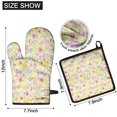 thumbnail image 6 of Pioneer Flower Floral Print Pattern Kitchen Oven Mitt and Pot Holder Sets 2 Pcs for Baking, Cooking and Grilling, Heat Resistant Up To 392 °F, 6 of 7