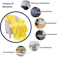 thumbnail image 2 of Fleece Blanket King Size Yellow Throw Blankets for Bed Sofa Couch 0GSM Super Soft Cozy and Lu ury Bed Blanket for All Season 108 by Inches 50"x60", 2 of 6