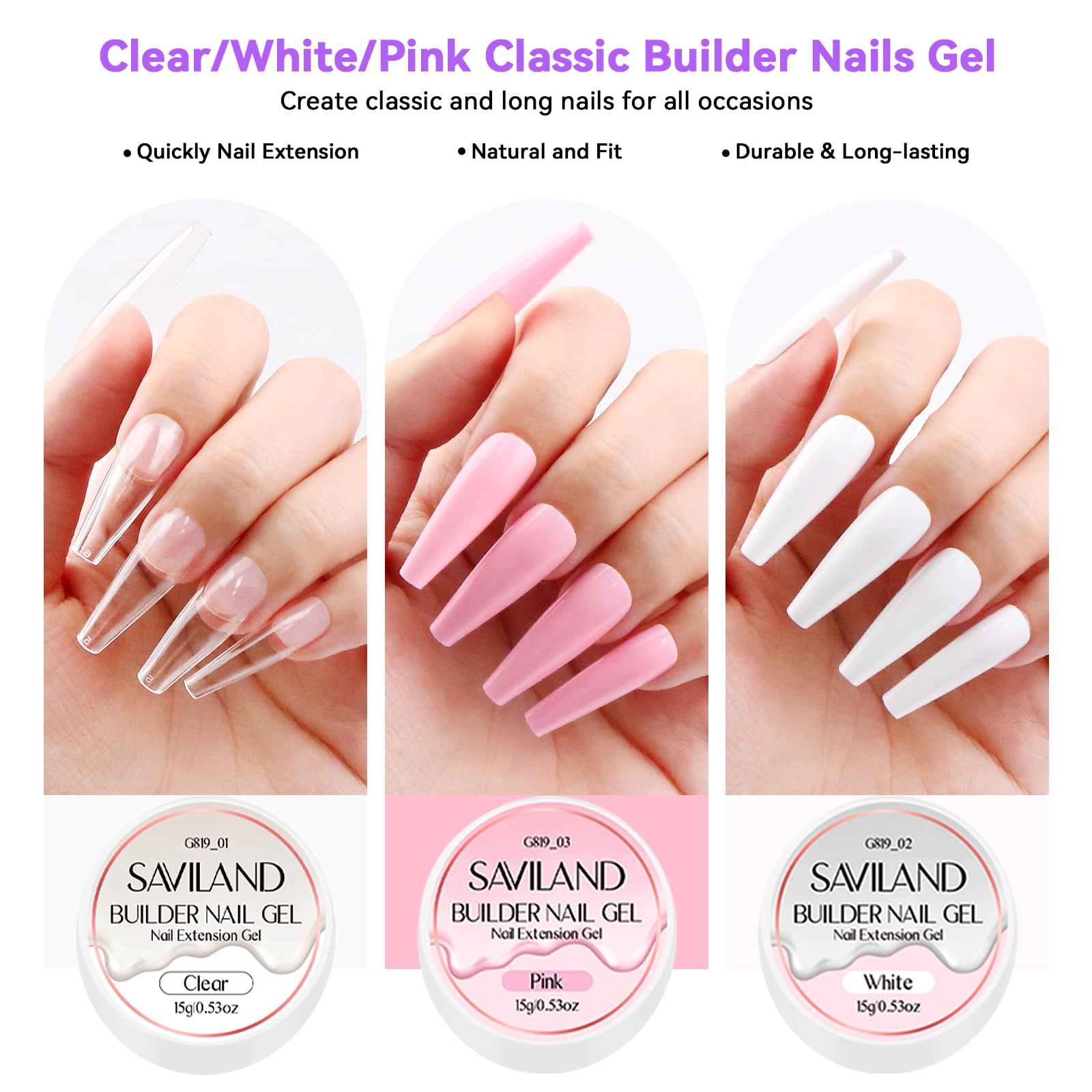 Saviland Acrylic Nail Kit with Nail Drill – Acrylic Powder And Liquid Set with Gel Nail Polish Nail Glue Gel Portable U V Light Nail Stuff Acrylic Nail Brush for Home DIY Salon Use