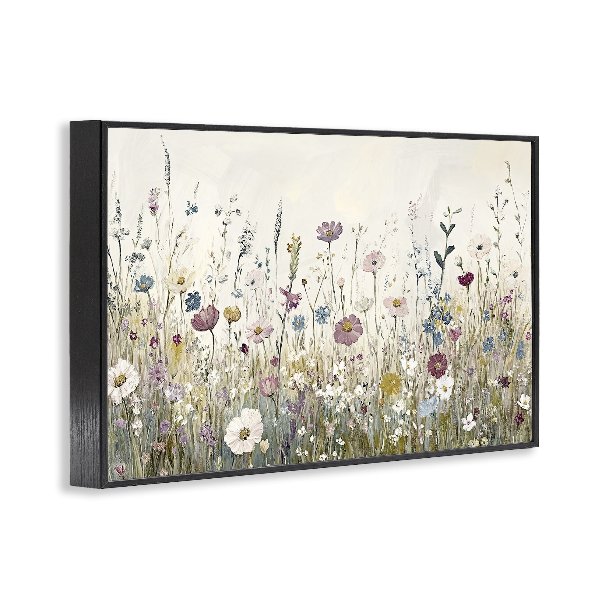 Stupell Industries Spring Blooms Pastoral Meadow Black Framed Giclee Art, design by Kim Allen