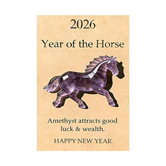 Lucky Crystal Horse – a symbol of strength & success Lucky Amethyst Crystal Horse Keychain — a symbol of wisdom & success Crystal Horse Keychain, 2026 Fortune Decoration
