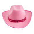 thumbnail image 3 of Western Cowboy Hat for Men Women Felt Wide Brim Cowgirl Hat with Strap, 3 of 6