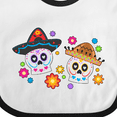 thumbnail image 4 of Inktastic DÃ­a De Los Muertos Sugar Skulls in Sombreros Boys or Girls Baby Bib, 4 of 4