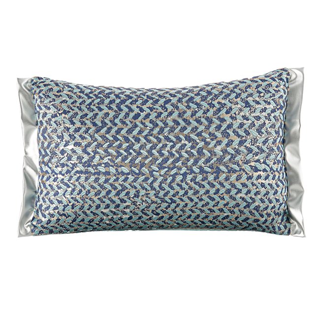 Funda de almohada azul de lujo, sofá decorativo para el hogar opcional