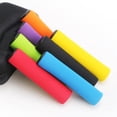 thumbnail image 4 of Funda para manillar de bicicleta de montaña, antideslizante, resistente al desgaste y a los golpes, funda de esponja roja de color con bloqueo de manillar, 4 of 5