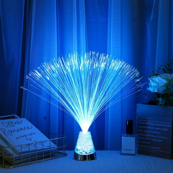 UPOUART Plastic Fiber Optic Light Lamp for Dark Rooms, Decorative Novelty Lighting, Energy Efficient and Safe