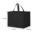 thumbnail image 3 of Hengbo 6PCS 6PCS Reusable Grocery Bags Heavy Duty Shopping Bags with Reinforced Handles Foldable and Washable Tote Bags for Shopping Groceries Clothes Black, 3 of 8