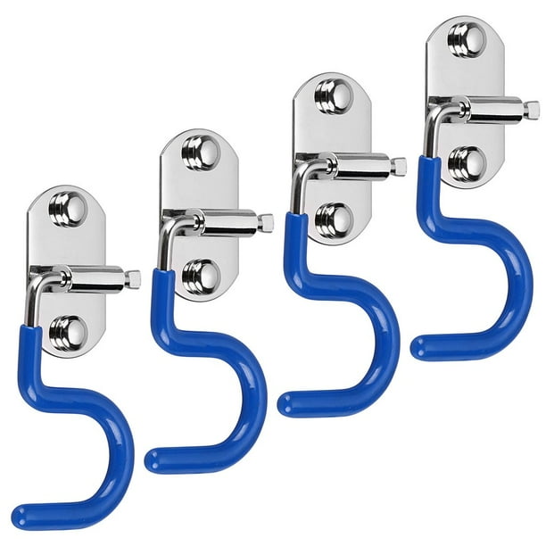 Sumnacon Organizador de soporte para escobas y fregonas, 4 piezas, tipo S, organizador de herramientas de limpieza montado en la pared, ahorrador de espacio, escobas, fregonas, soporte para rastrillos