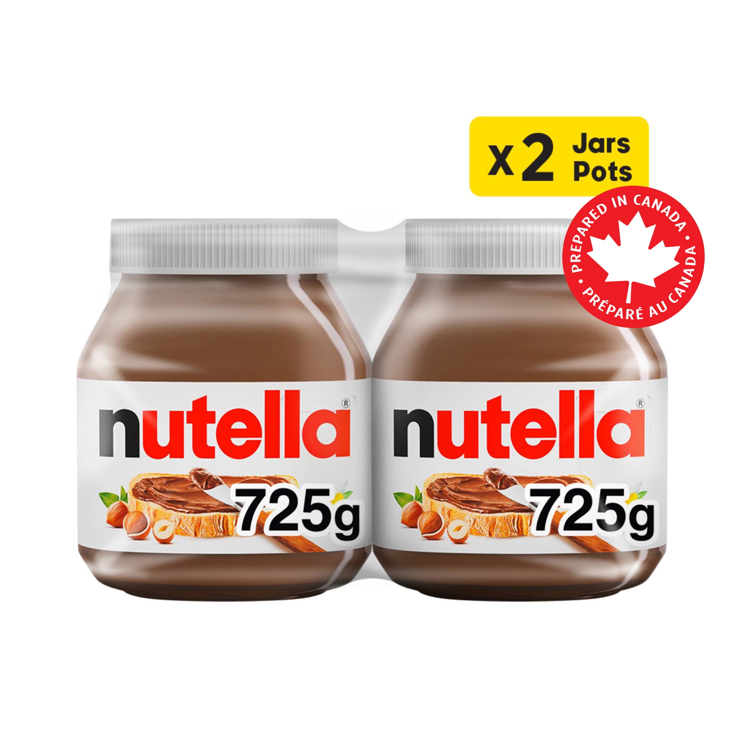 NUTELLA Hazelnut Spread with Cocoa for Breakfast, 2 Jars