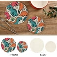 thumbnail image 4 of Coolnut Cute Dinosaurs Round Woven Potholders Set Trivets for Hot Dishe Heat Resistant Non-Slip Trivets for Cooking and Baking Kitchen Home Decor, 4 of 7