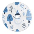 thumbnail image 6 of Yayeee Christmas Tree Skirt 35 inches for Xmas Tree Holiday Party Decoration, Simple Cartoon Snowmen, 6 of 6