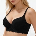 thumbnail image 4 of Womens Bras Underwire Push Up Bras for Women Lace Splice Lightly Lined Casual Everyday Underwear Tshirt Bra, 4 of 6