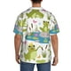 thumbnail image 3 of Balery Cartoon Frogs Camisa Casual de Manga Corta con Botones para Hombre, Texturizada, Estilo Cubano, para Playa, Verano-Small, 3 of 5