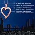 thumbnail image 2 of Gem Stone King 18K Rose Gold Plated Silver Red Garnet and Blue Created Sapphire Heart Pendant Necklace for Women | 0.22 Cttw | Gemstone January Birthstone | Round 3.5MM | With 18 inch Chain, 2 of 6