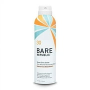 Bare Republic Mineral Sunscreen SPF 30 Sunblock Spray, Sheer and Non-Greasy Finish, Coconut Mango Scent, 6 Fl Oz