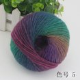thumbnail image 1 of Xiao Hua Paquete de 2 hilos suaves arcoíris 100 % lana, degradado multicolor, para tejer a ganchillo, longitud total 180 m × 2,392 yardas, 100 g, E, 1 of 4