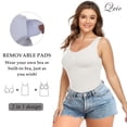 thumbnail image 5 of QRIC 2-Pack Women Cami Shapewear with Built in Bra Tummy Control Tank Top Undershirts Body Shaper, 5 of 6