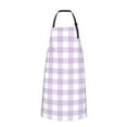 thumbnail image 2 of Bingfone Purple Checkboard Apron Gifts For Men, Women Professional Grade Chef Apron For Kitchen,Bbq & Grill, 2 of 9