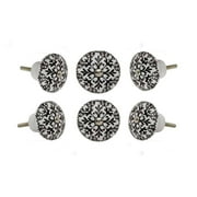 Set of Six Ceramic Morocco Cabinet Knobs by Trinca-Ferro
