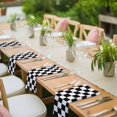 thumbnail image 3 of Simple Black White Checkered Cloth Napkins, Lattice Buffalo Plaid Washable and Reusable Dinner Napkins Set of 4, Table Napkin for Kitchen Party Birthday Wedding Hotel Housewarming 20"x20", 3 of 8