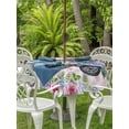 thumbnail image 2 of Spring Outdoor Tablecloth - 54 Inch Round Dining Table Cover, Truck Botanical Rose Leaves Butterfly Pink Lattice Waterproof Outdoor Table Cloth with Umbrella Hole & Zipper for Picnic/Patio/Party, 2 of 7