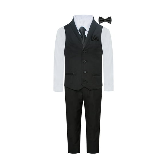 Boys Premium 7 Piece Formal Vest Sets – Shawl Lapel-Many Colors