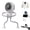 White, variant on Portable Robot Fan Man with Remote, Adjustable 199-Speed Rechargeable Portable Fan with Flexible Suction Mount & Phone Holder for Office, Travel, Camping & Car Use