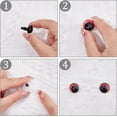 thumbnail image 4 of 40 Sets 10 Colors 18mm 3D Glitter Safety Eyes Round Craft Crochet Eyes with Washers Stuffed Animal Eyes for DIY of Puppet Bear Plush Animal Christmas Decoration colorful, 4 of 7