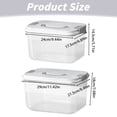 thumbnail image 3 of Plastic Storage Bins with Lids,1 Pack Storage Organizer,Stackable Storage Bins with Buckle-Up Latches and Handle Storage Container for Home Office Pantry Organization,BPA-Free Plastic(Clear 24x18cm), 3 of 9