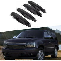 A Set of 4 Pcs Outside Exterior Door Handles Compatible with Chevrolet Tahoe 2007-2014 Models, Front and Rear, Textured Finish