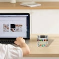 thumbnail image 4 of Glass & Bottle Elegant Cup for Water Juice with Color Block Design Home Desk Display Modern Glassware, 4 of 4