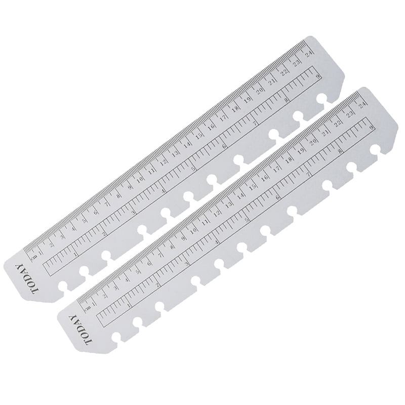 2PCS 15/20cm Today Page Marker Plastic Ruler Bookmark Insert Refill Organiser 