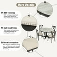 thumbnail image 5 of EUROCO 42" 5-Piece Round Dining Table Set,Kitchen Table Set with Solid Wood Table and 4 Upholstered Chairs for Dining Room,Gray, 5 of 8
