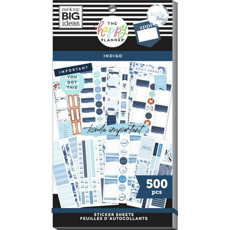 UPC: 0673807639331 | The Happy Planner Value Pack Stickers – Indigo Tie Dye