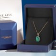 thumbnail image 5 of Gem Stone King 14K Yellow Gold Green Malachite Pendant Necklace | 3.50 Cttw | Gemstone Birthstone | Emerald Cut 9X7MM | Gold Necklace for Women | With 18 inch Gold Chain, 5 of 6