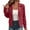 Wine, variant on Lnmiateer Womens Cropped Zip Front Coat Lapel Lightweight Soft Jacket Chic Versatile Casual Autumn Winter Street Outer Tops