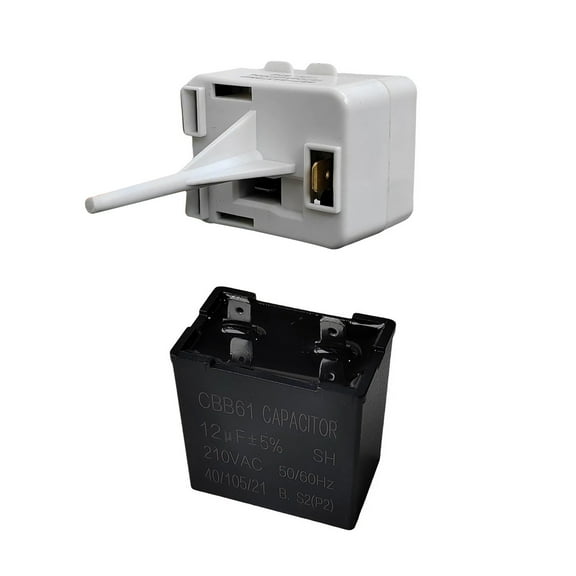 APPLAYERR WR09X10107 Start Relay WR55X24064 Run Capacitor Kit for GE Hotpoint Refrigerator Complete Set Saves Time Money Durable