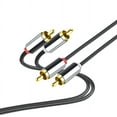 thumbnail image 2 of Tianle 2RCA Audio Cable, 1m Phono to Phono Cable 2RCA Male to 2RCA Male Hi-Fi Audio Lead Compatible With Speaker Amplifier DJ Controller Home Theater TV Soundbar, 2 of 6