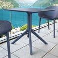 thumbnail image 4 of Siesta ISP106-DGR Table Carrée Ciel de 31 Po Gris Foncé, 4 of 5