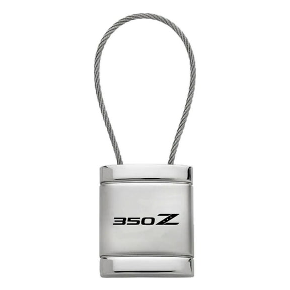 Nissan 350Z Satin Chrome Cable Key Ring (Silver)