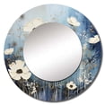 thumbnail image 2 of Designart "Blue And White Wildflower Fields" Wildflowers Rund Mirror For Wall Decor - Large White Round Print Mirror - Round Traditional Mirror - Wall Mounted Round Large Mirror - 29" x 29", 2 of 6