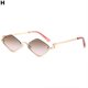 thumbnail image 1 of Nuevas gafas de sol de protección solar de media montura con forma de diamante, de metal, para mujer, de moda europea y americana, con montura pequeña, de alta gama., 1 of 7
