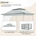 thumbnail image 6 of COOS BAY 11x11 Replacement Gazebo Top with Air Vent Sunshade Polyester Top Cover Only, Gray, 6 of 6